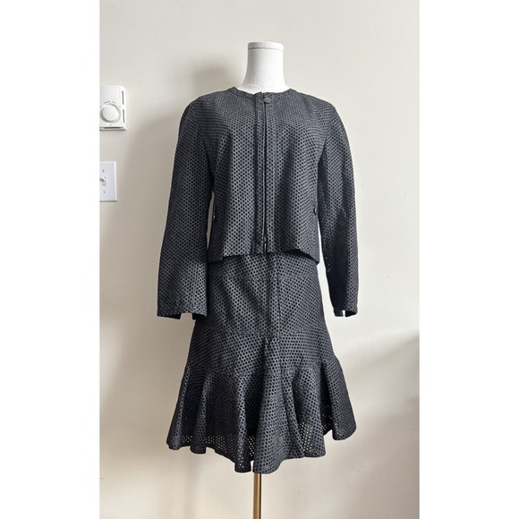 Akris Punto Dresses & Skirts - Akris Punto Size 8 Skirt Suit Set 2 Piece Gray Office Designer Luxury Cotton